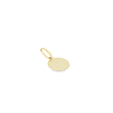 10K Gold Engravable Mini Round Charm