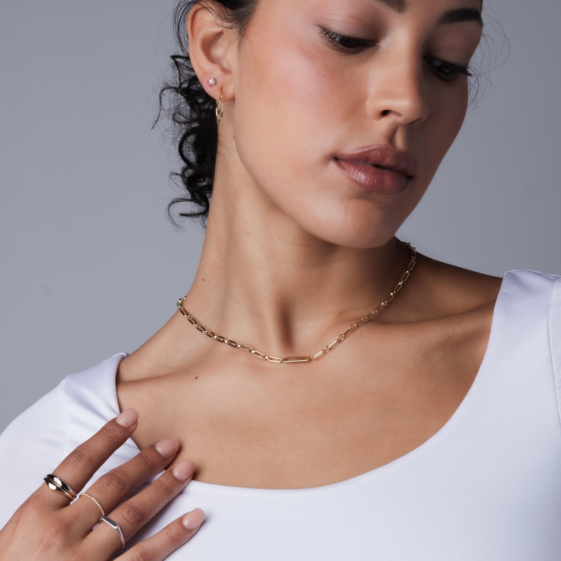 Pearl Flat Back Single Studs