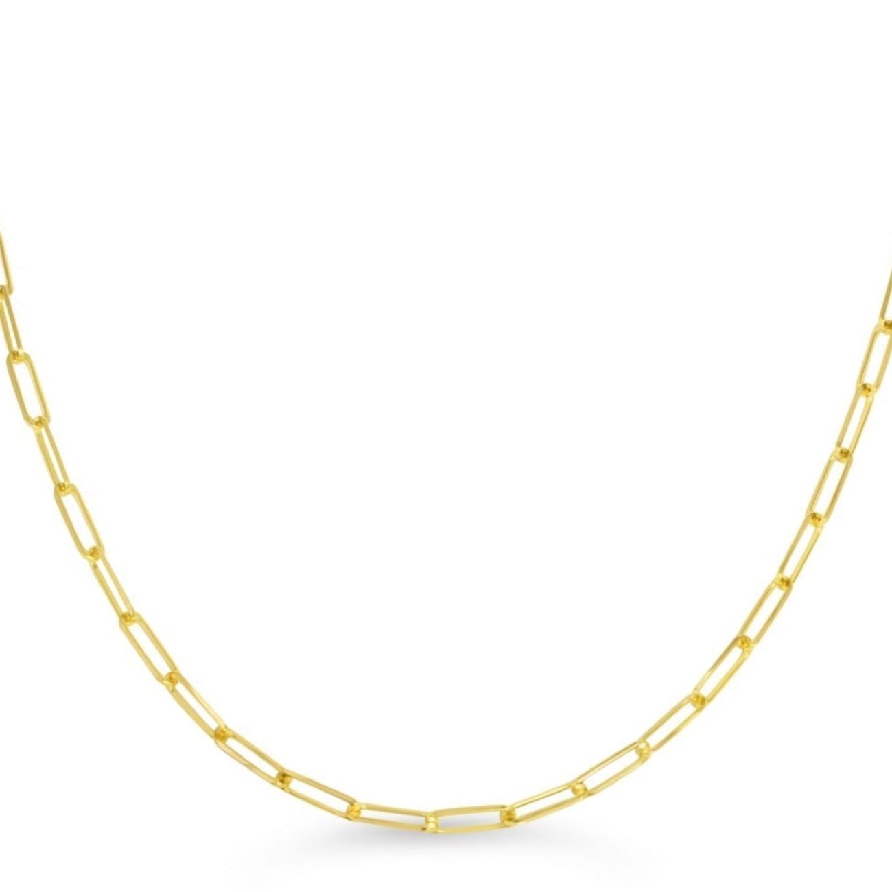 10k Large Paperclip Necklace