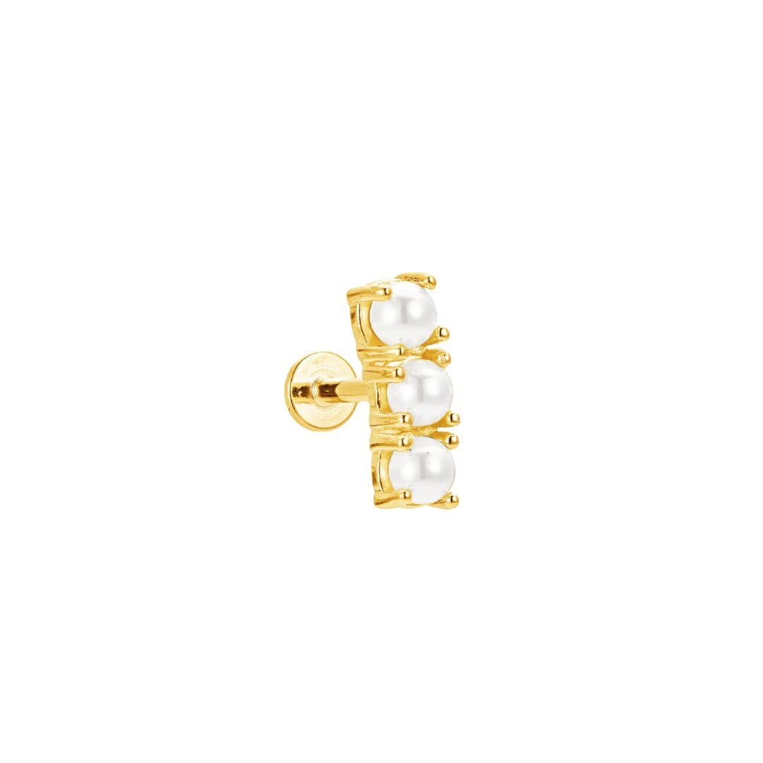 Pearl Flat Back Single Studs