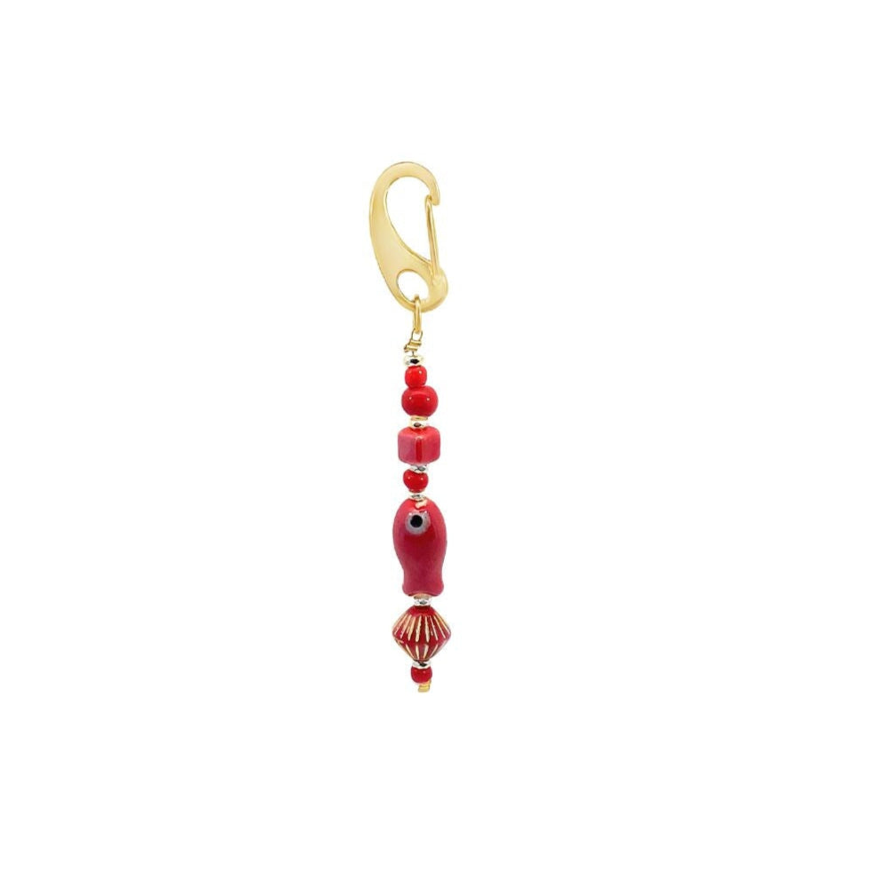 Evil Eye and Fish Bag Charm