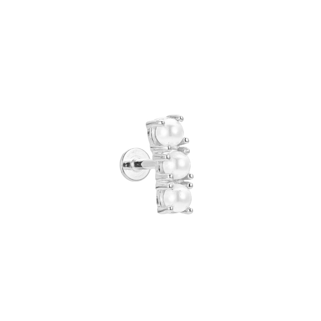 Pearl Flat Back Single Studs