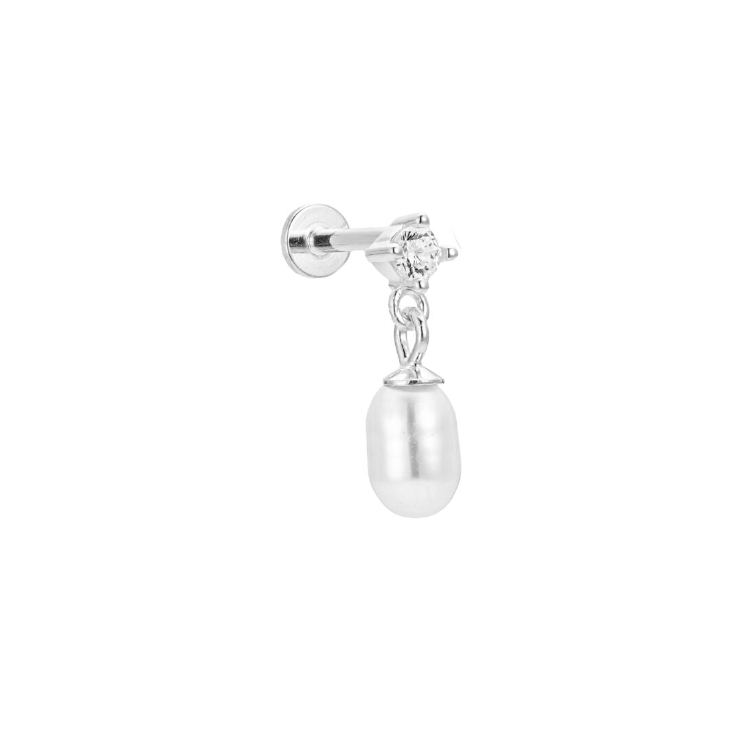Pearl Flat Back Single Studs