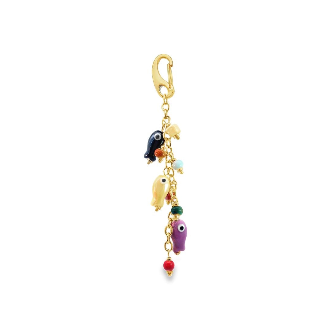 Evil Eye and Fish Bag Charm
