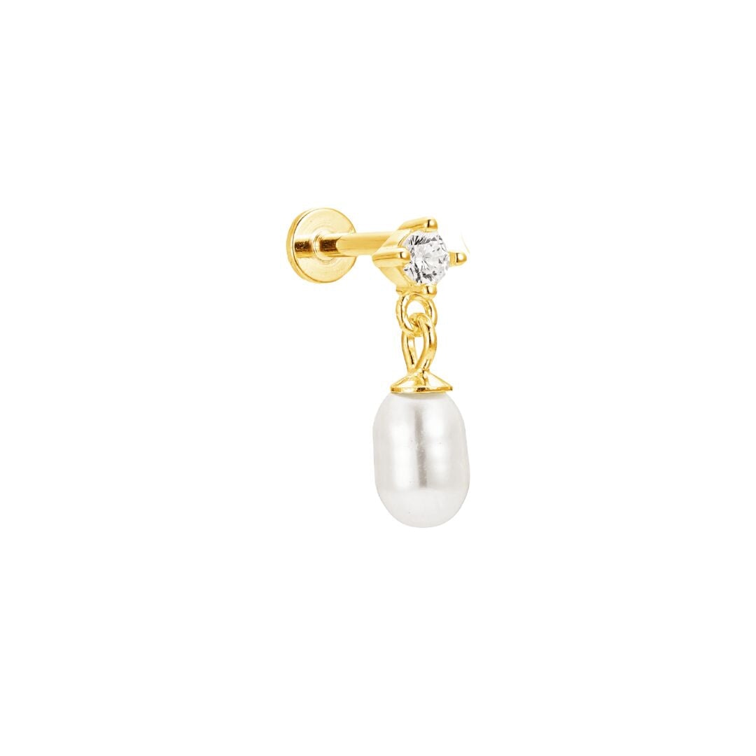 Pearl Flat Back Single Studs