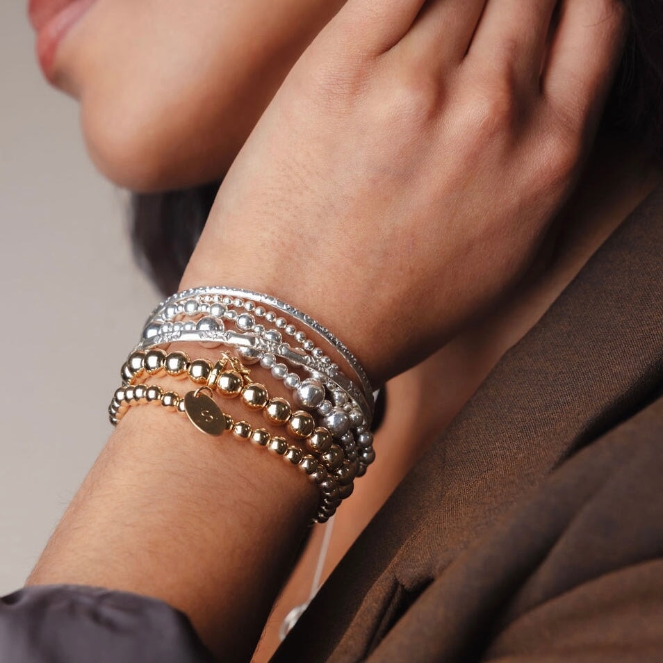 Mixed Bead Ball Bracelet