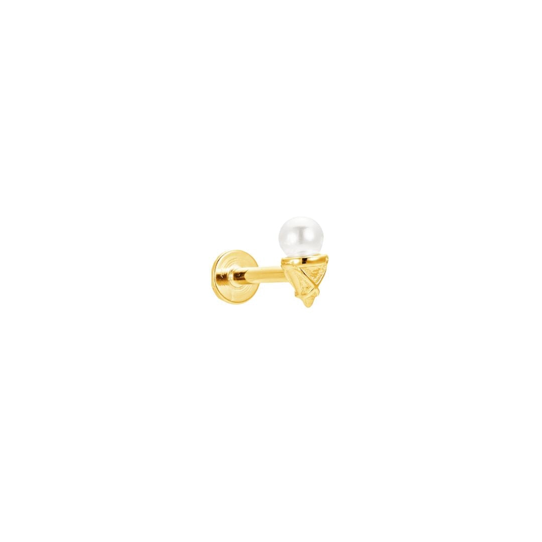 Pearl Flat Back Single Studs