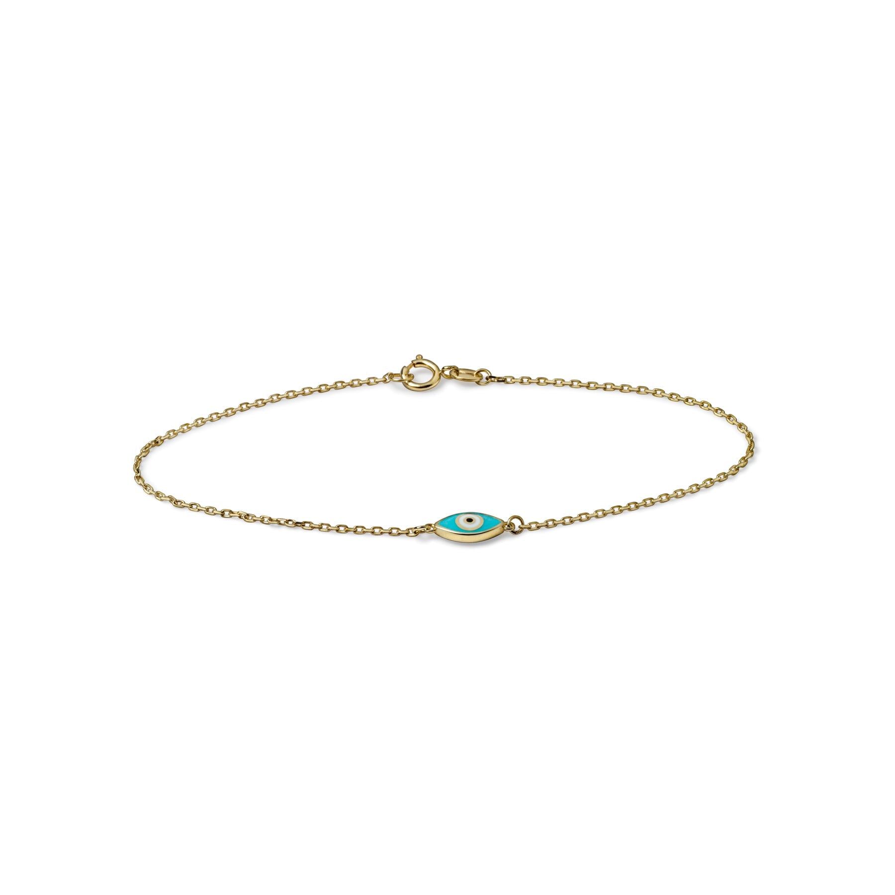 10K Gold Masal Turquoise Evil Eye Bracelet