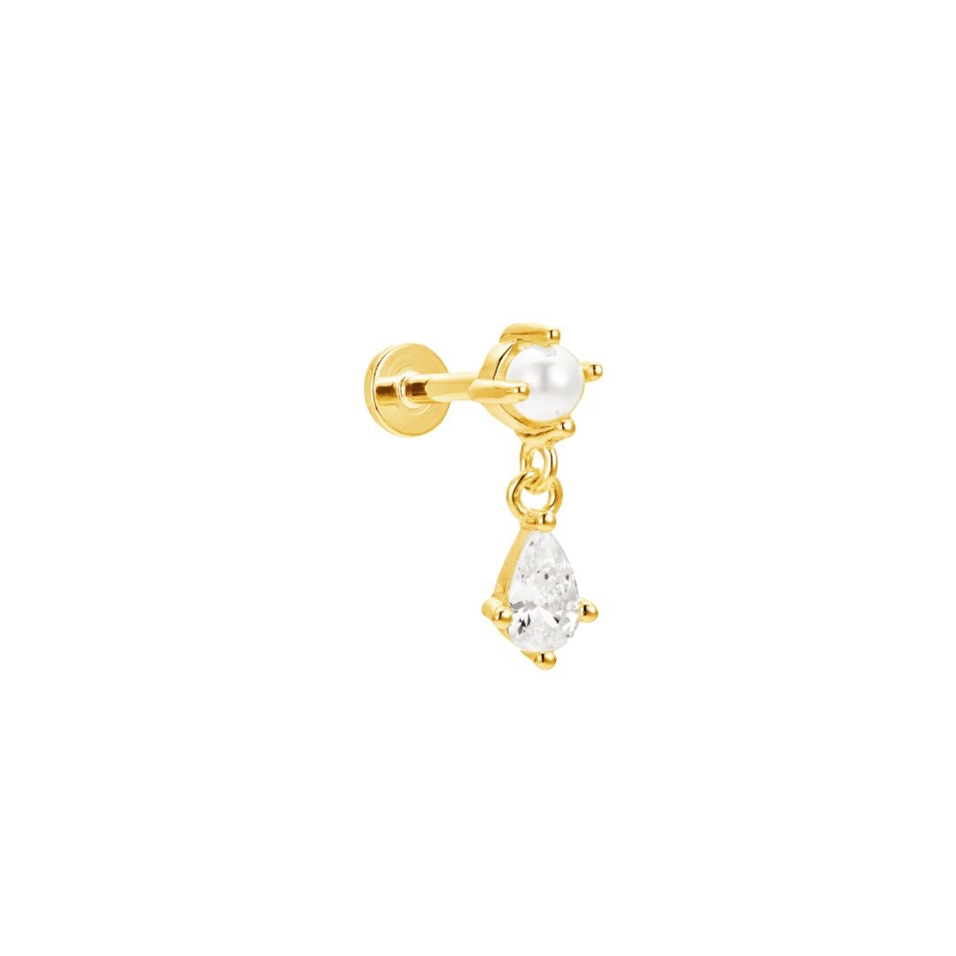 Pearl Flat Back Single Studs