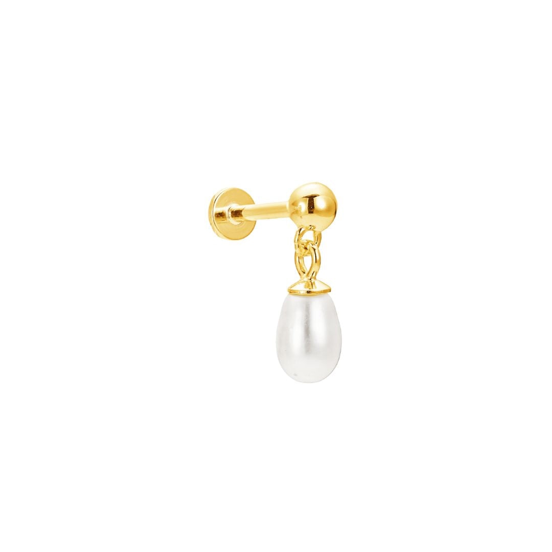 Pearl Flat Back Single Studs