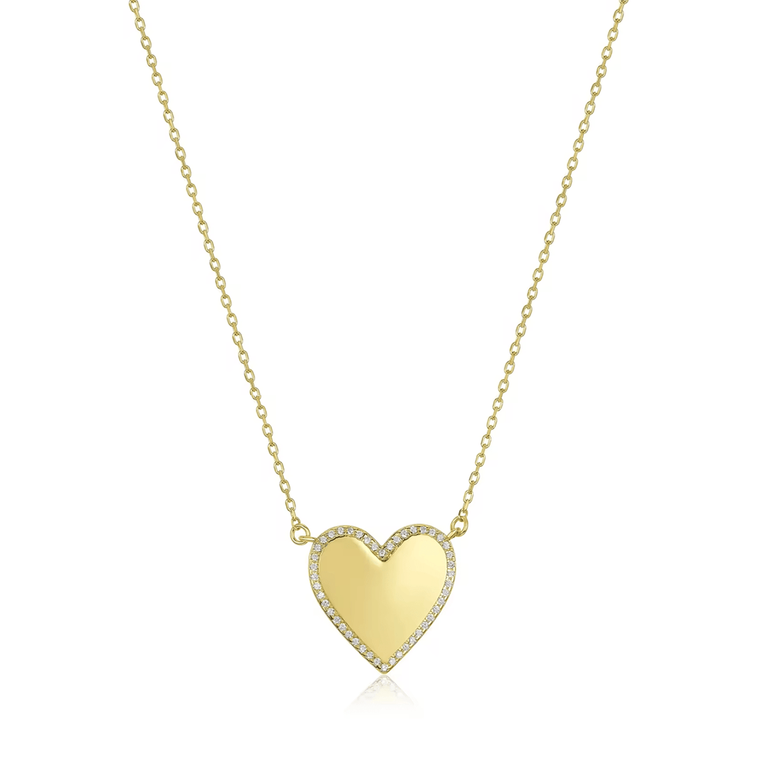 Ava Pavé Heart Necklace