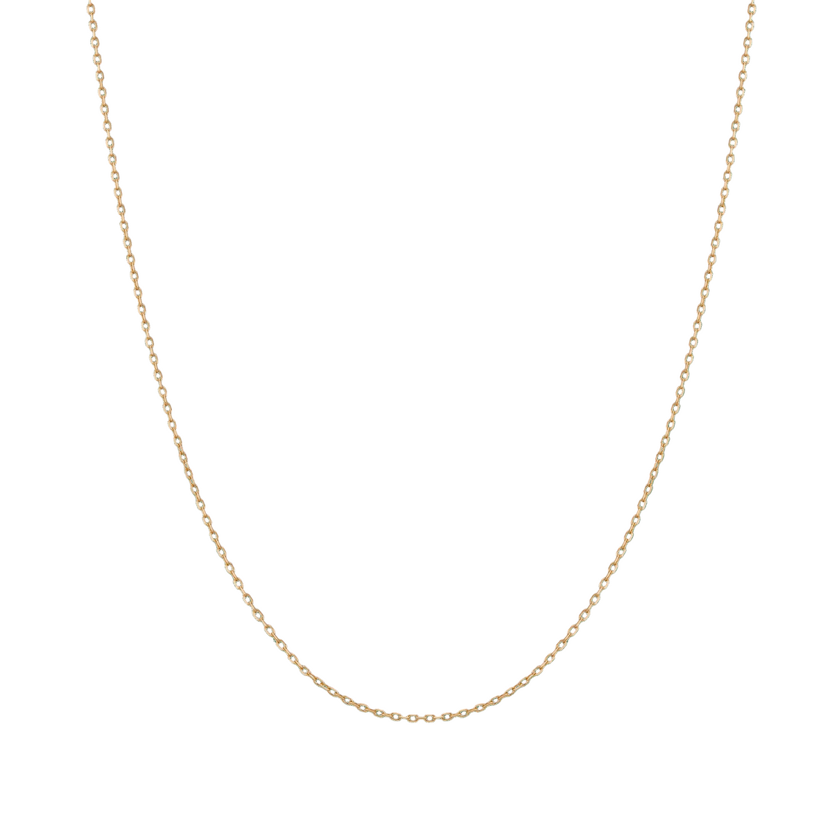 Italian Solid Whisper Rolo 10K Chain