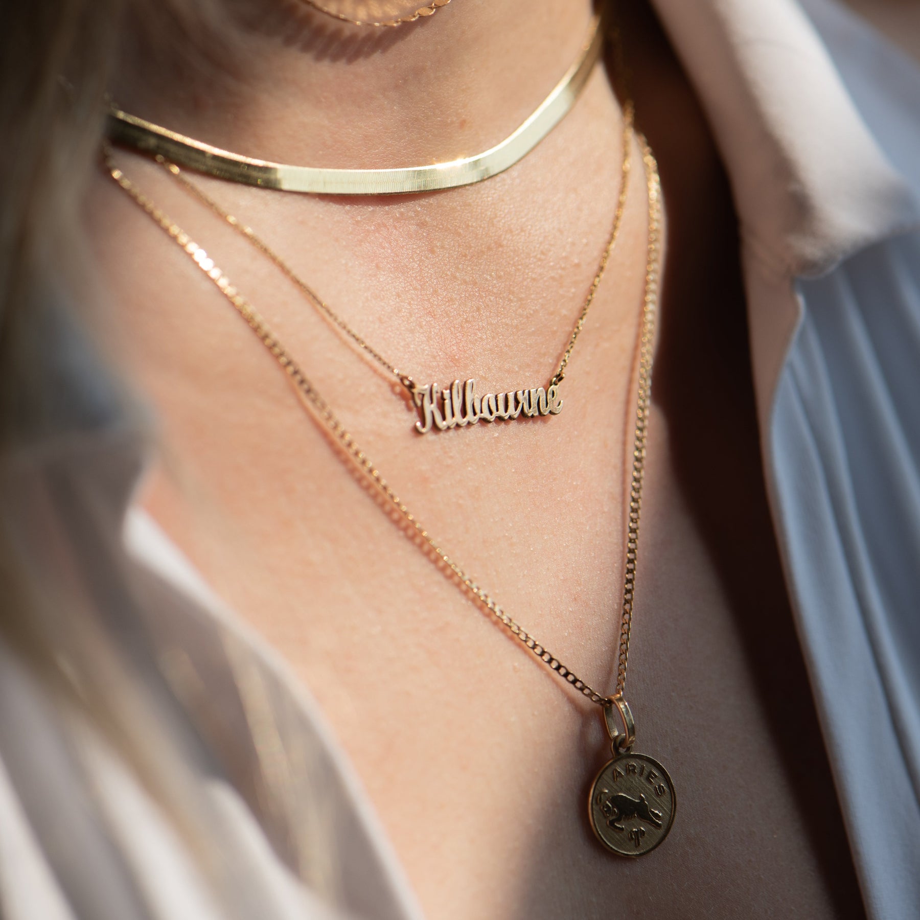 10K Gold Vanessa Coin Zodiac Charm