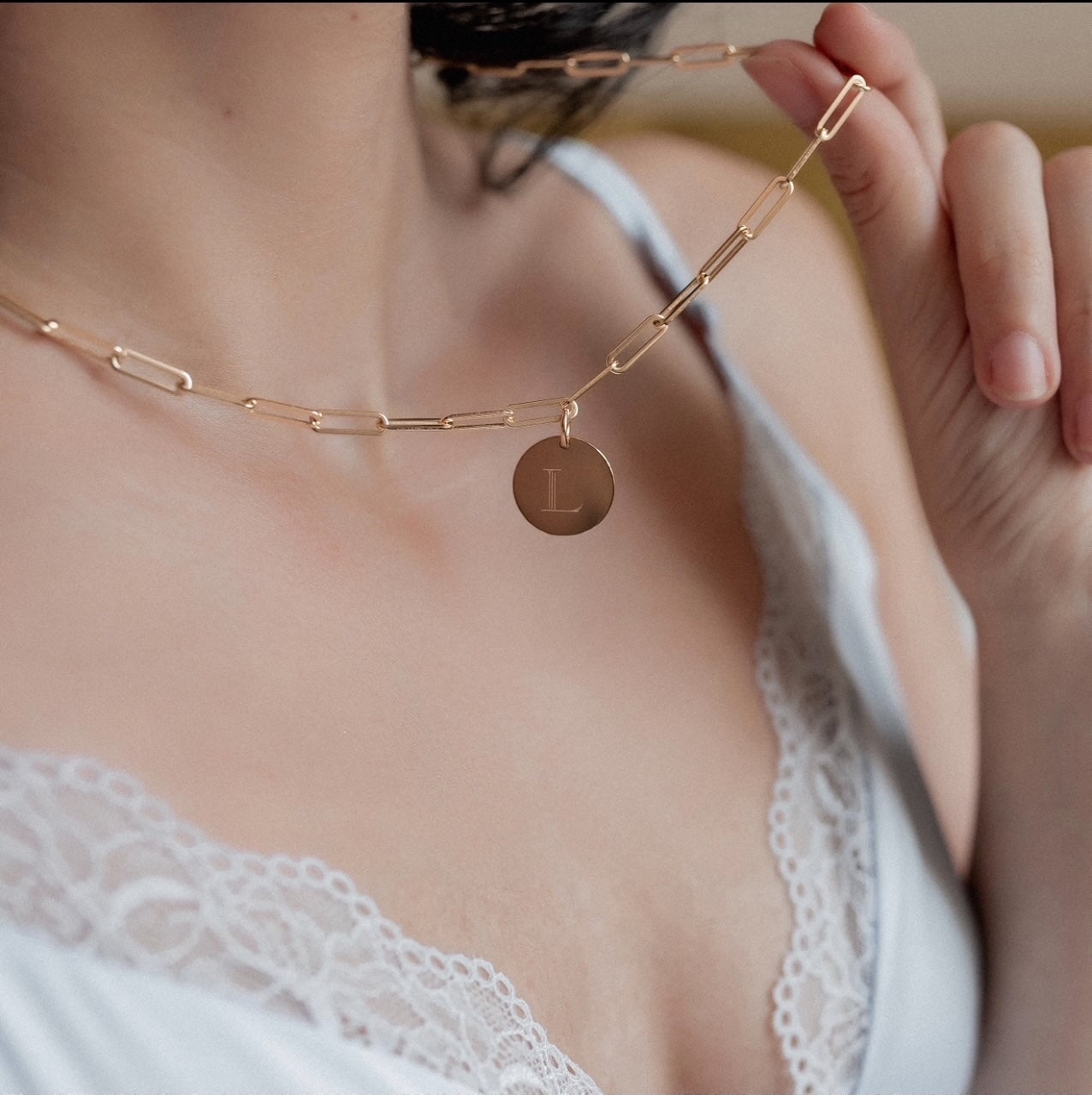 Whitney Large Paperclip Necklace