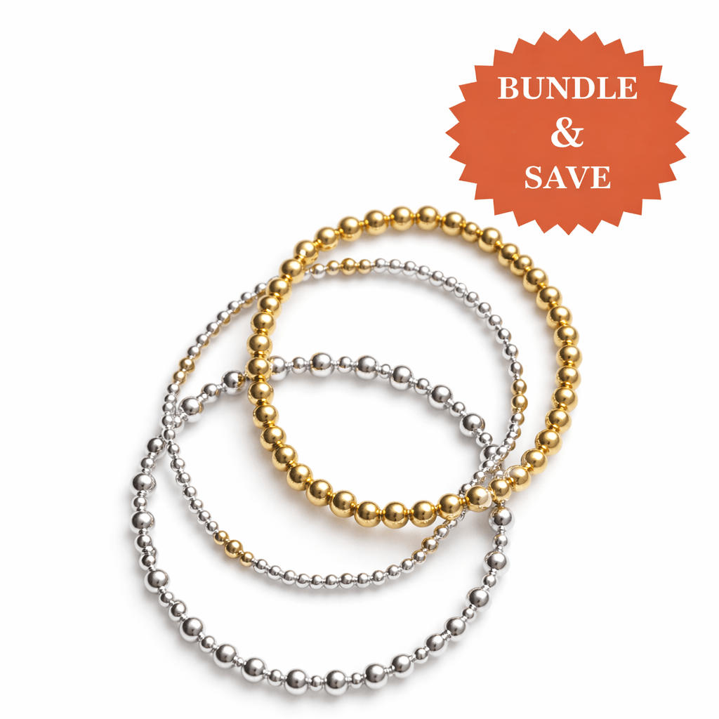 Mixed Metal Stretch Bracelet Bundle & Save