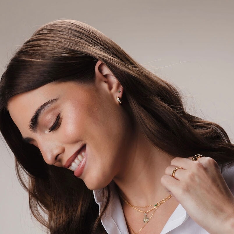 Flush Set Sparkle Huggie Earrings