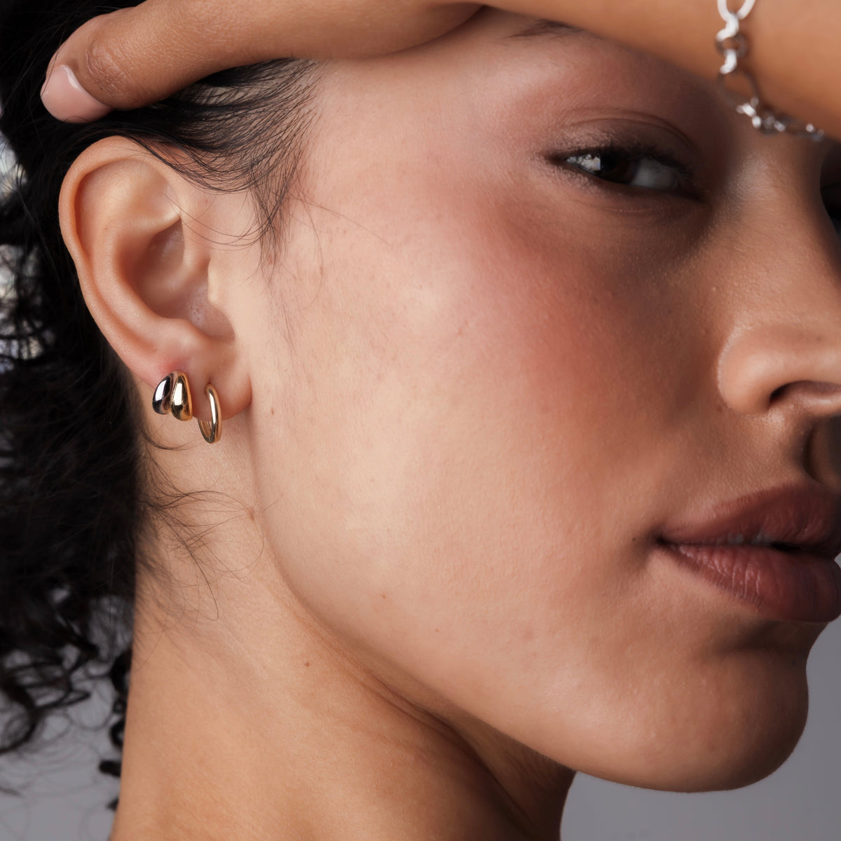 Mixed Metal Mini Doubles Huggies