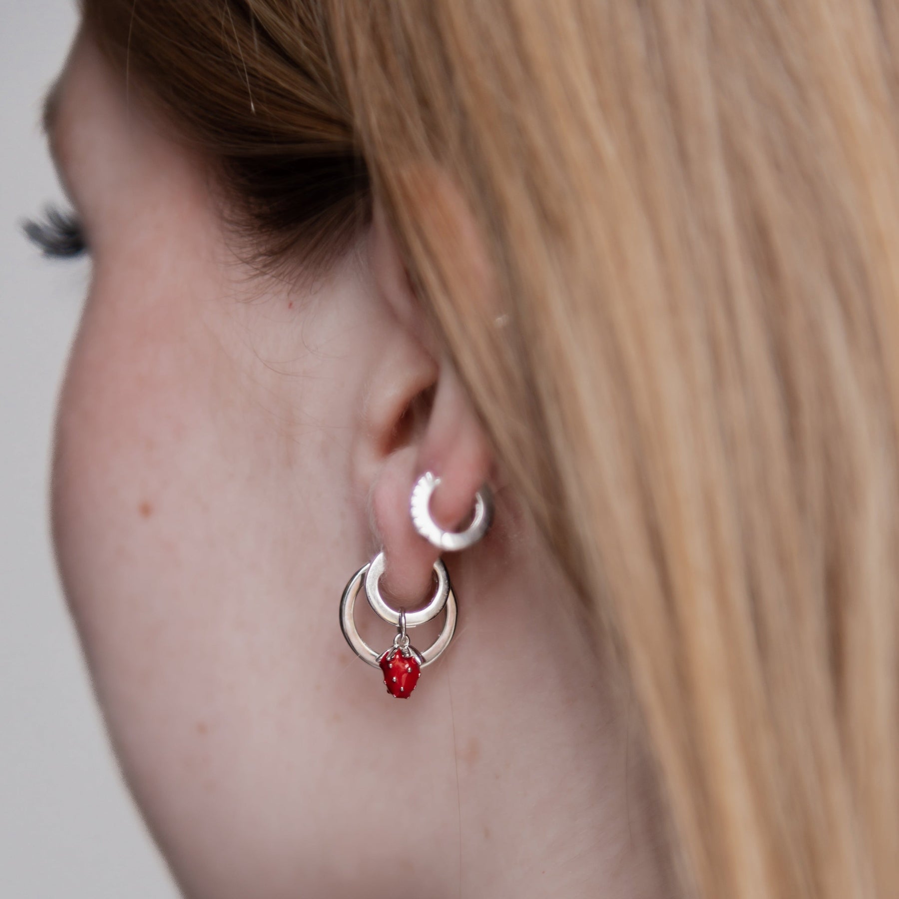 Strawberry Hoop Charm