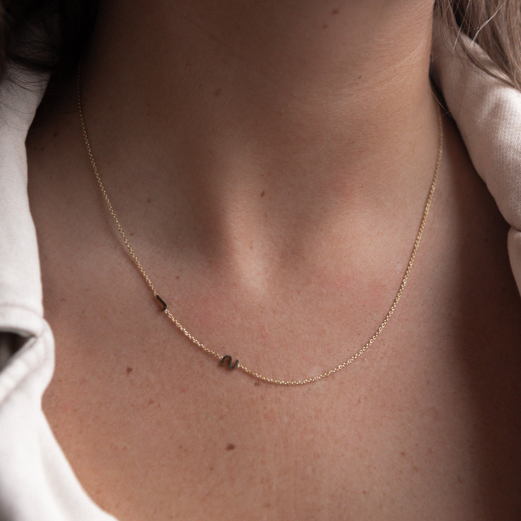 Asymmetrical Initial Necklace