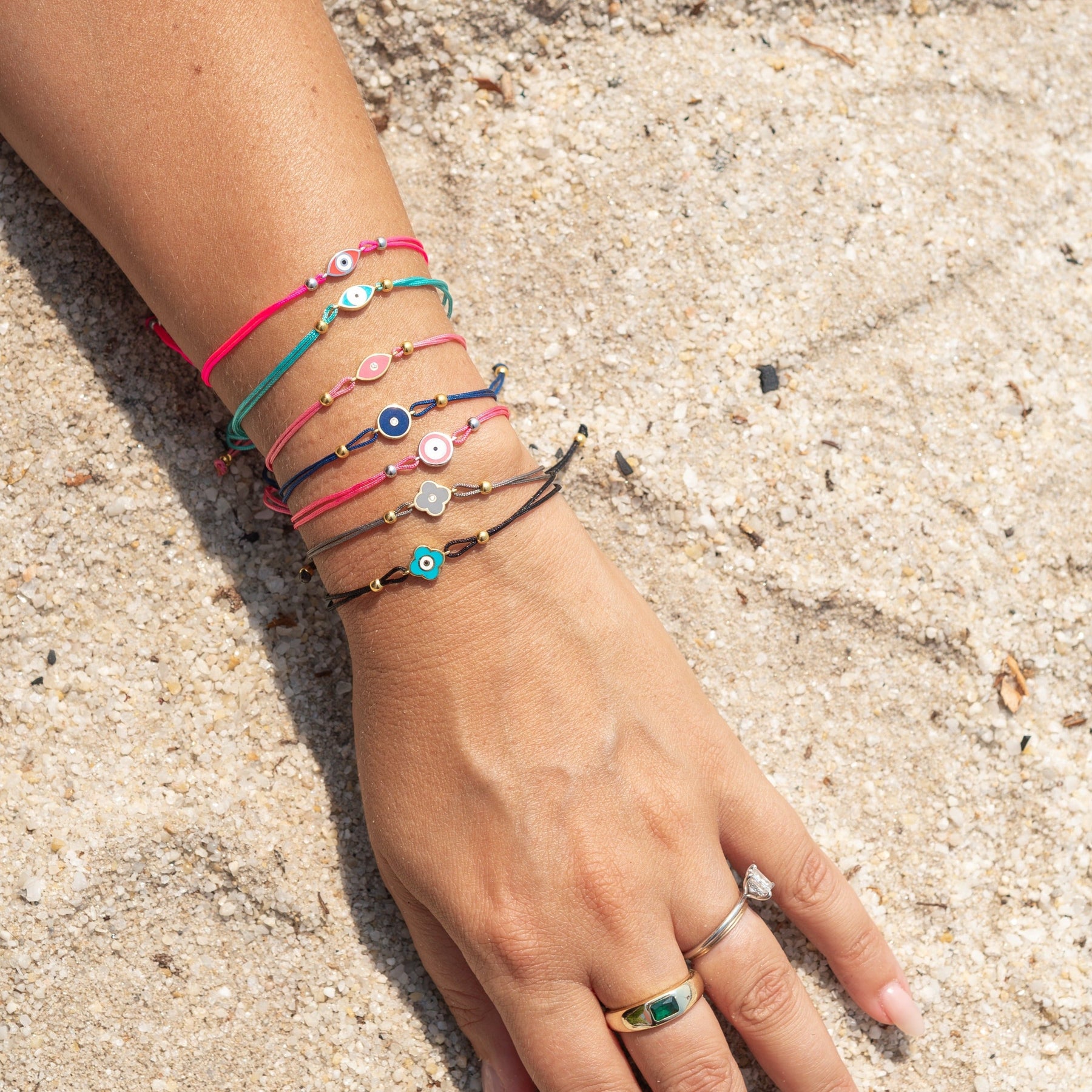 Round Evil Eye Cord Bracelet