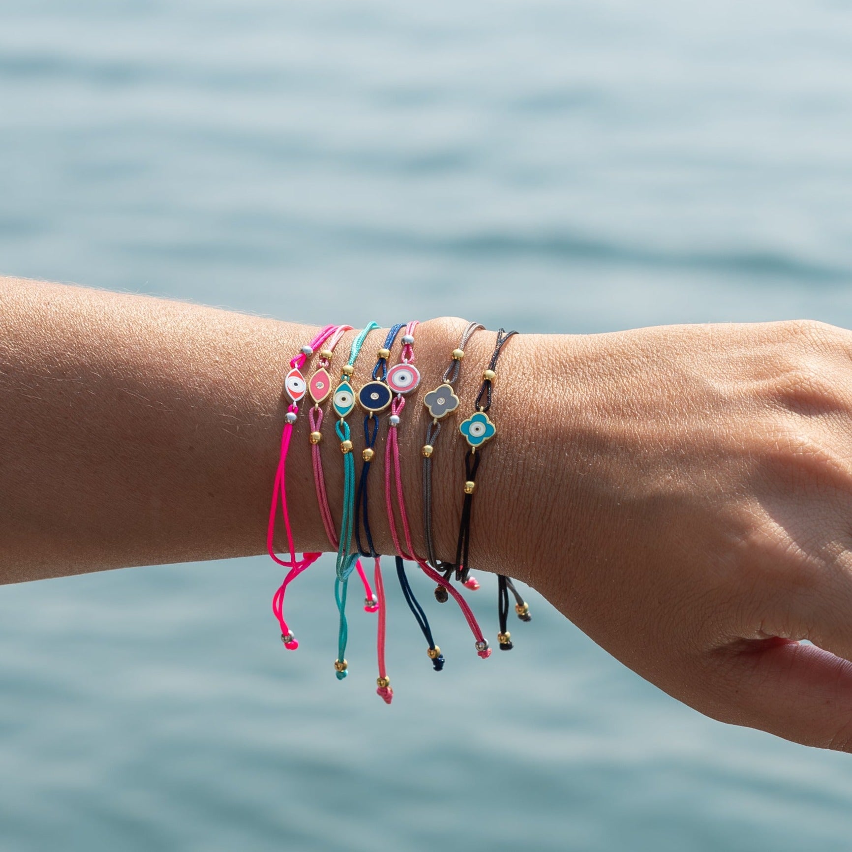 Round Evil Eye Cord Bracelet