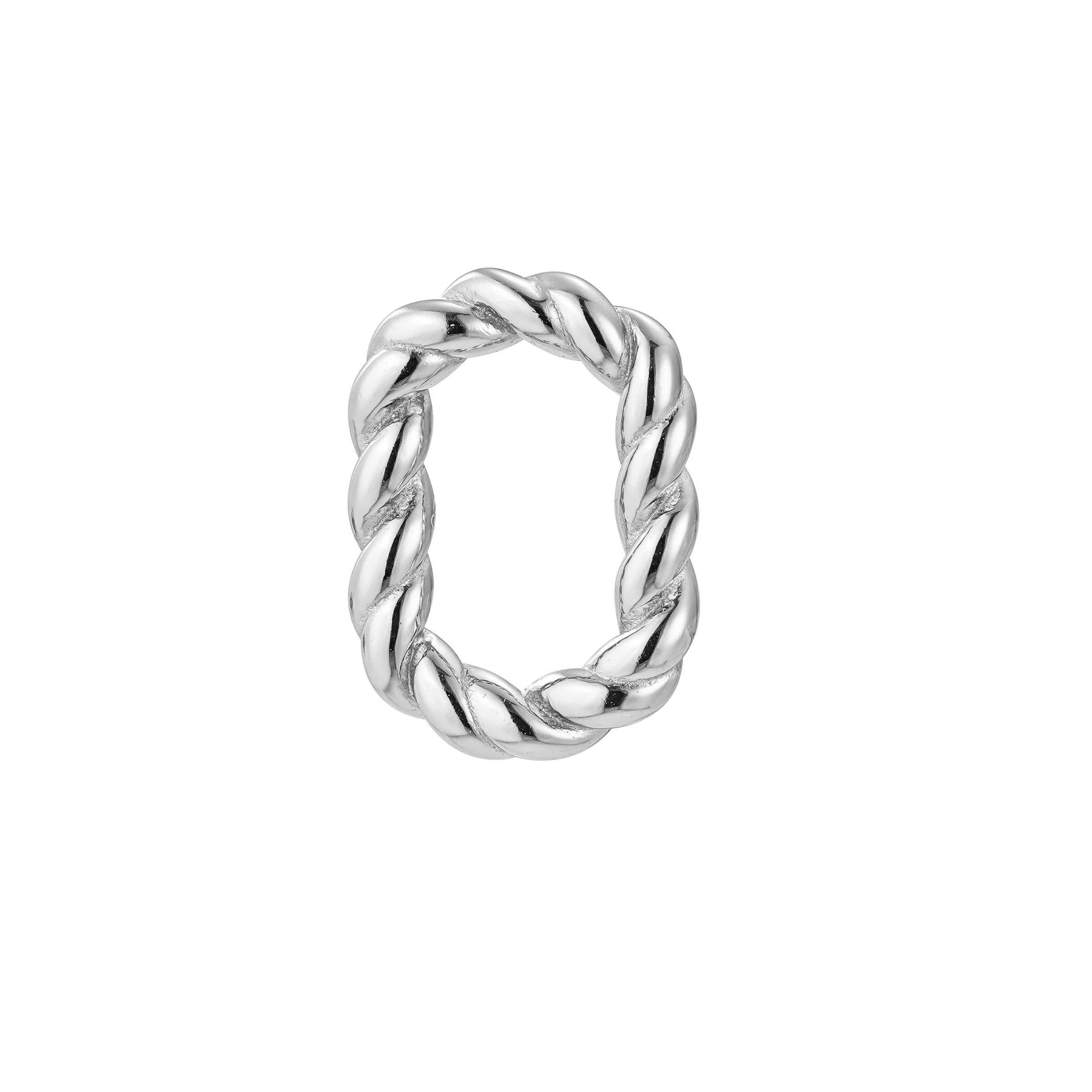 Braided Single Hoop Charm