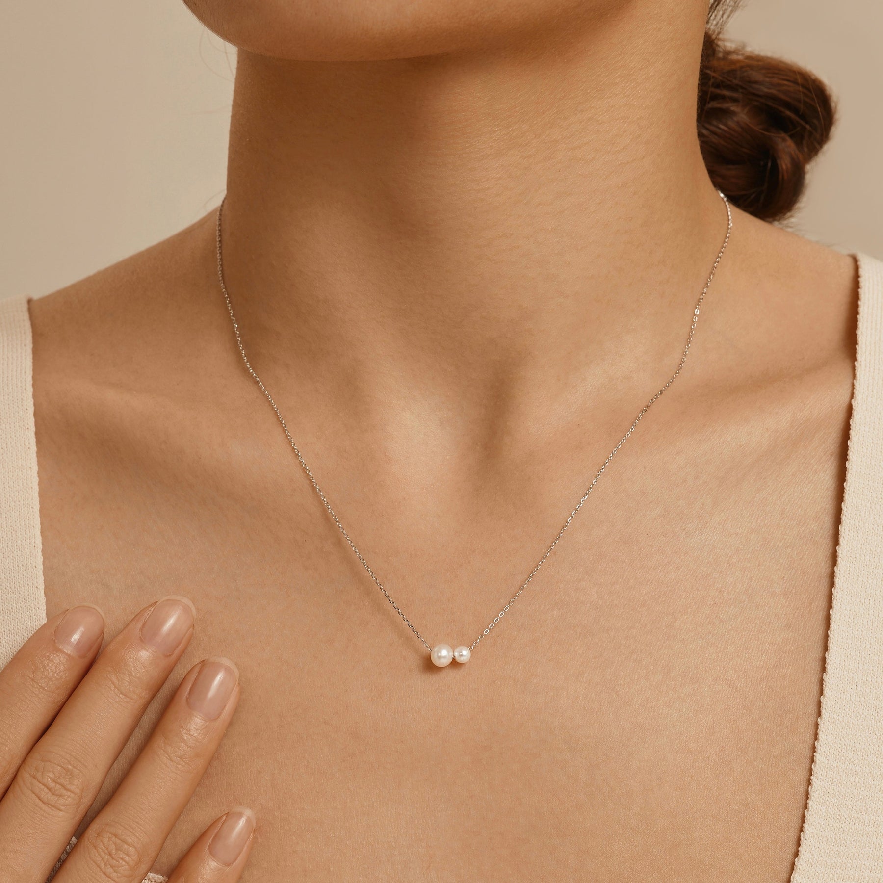 Petra Double Pearl Necklace