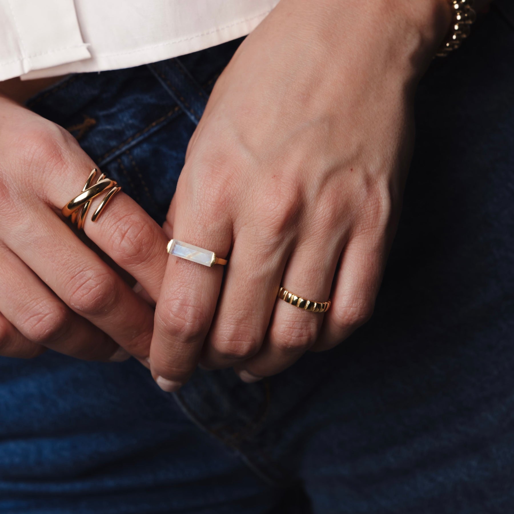 Ribbed Band Ring