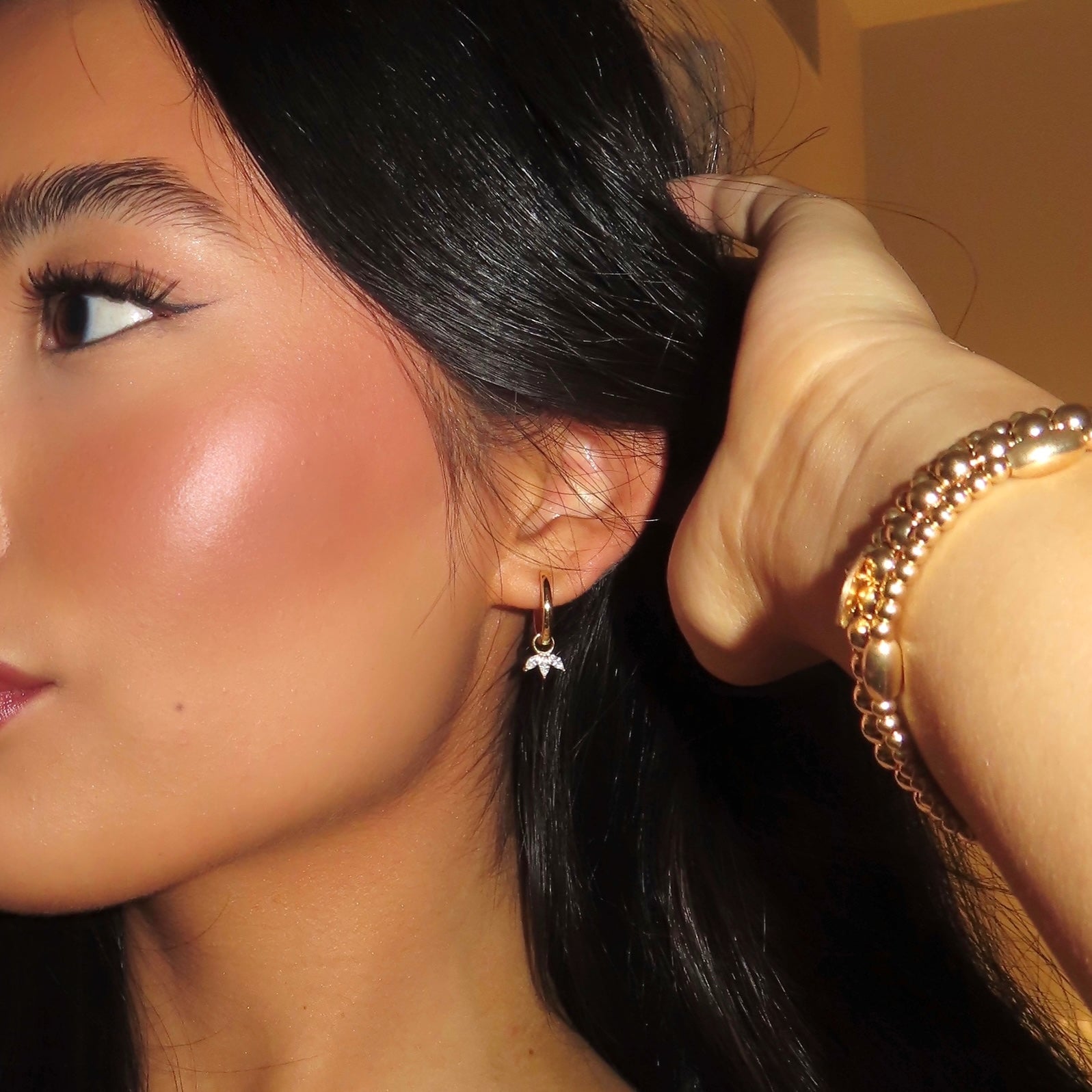 Clear Stone Hoop Charm