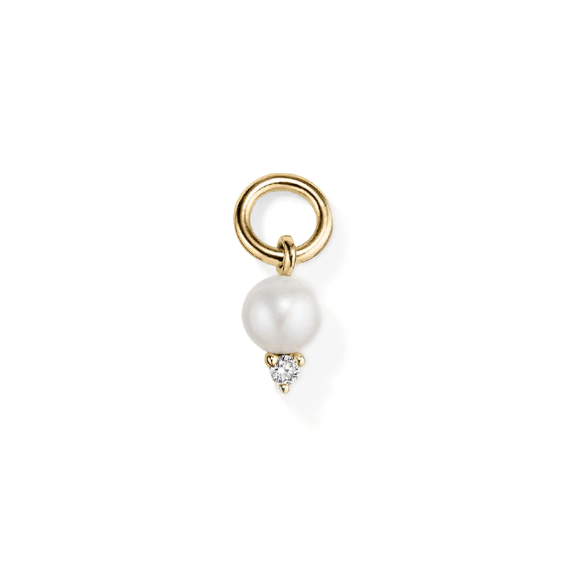 Pearl Diamond Hoop Charm