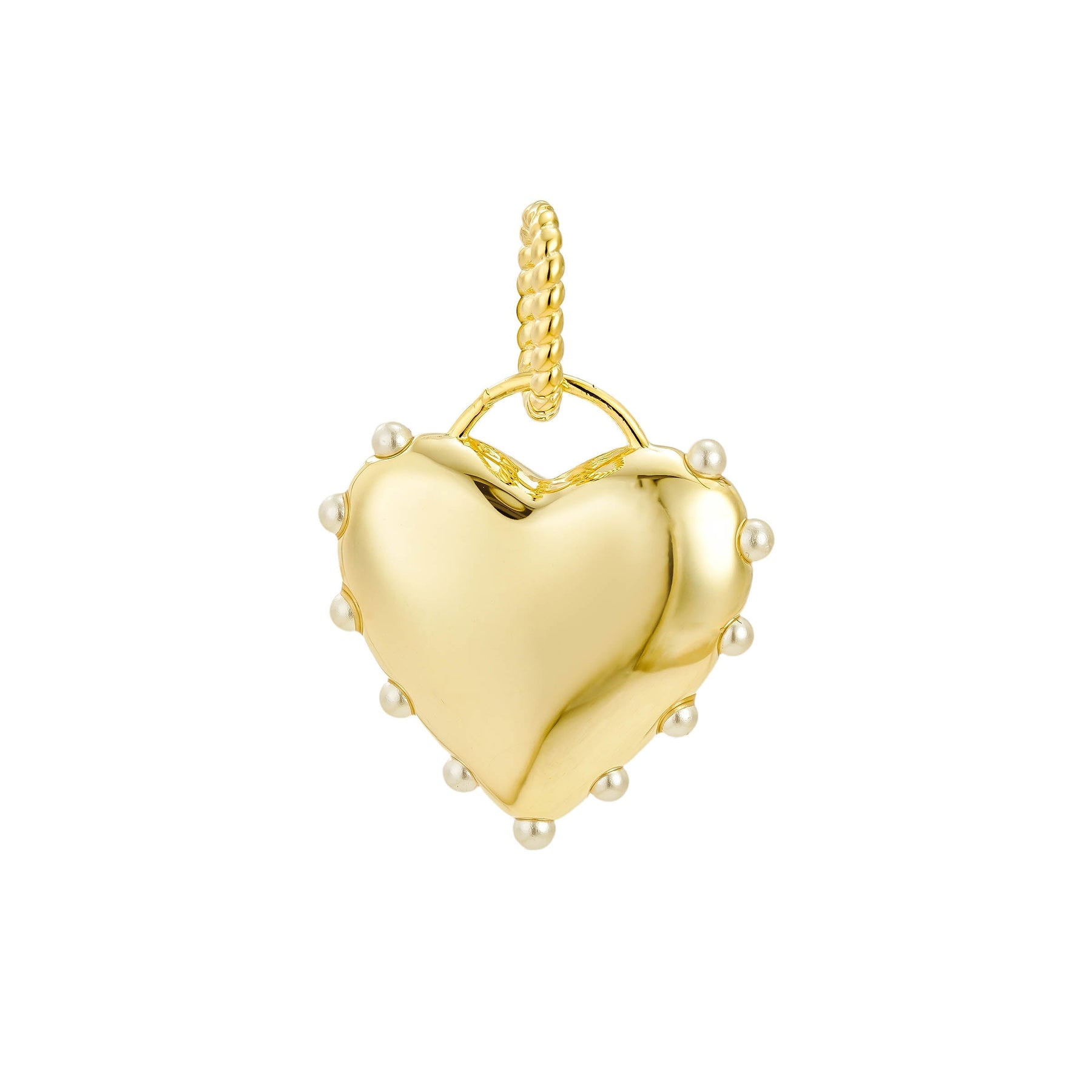 Pearl Studded Heart Charm