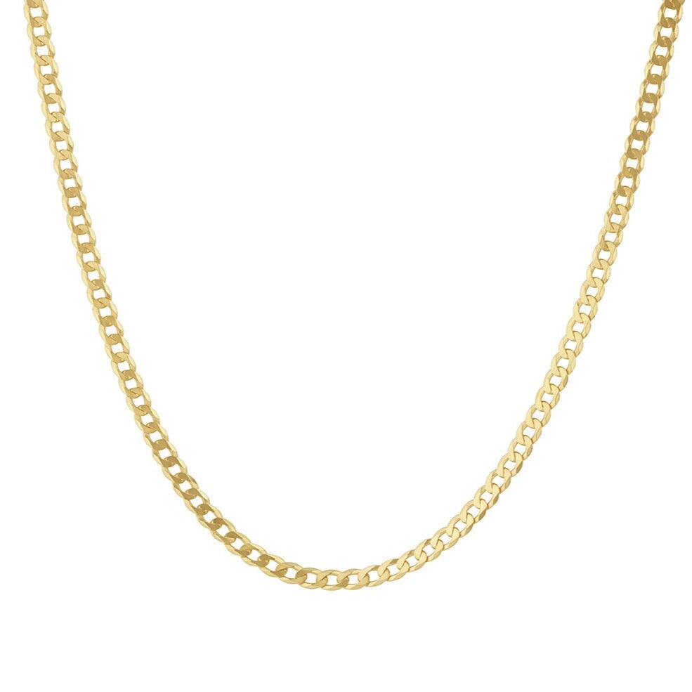 10K Gold Thick Curb Chain Necklace