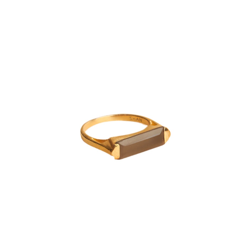 Geam Gemstone Bar Ring