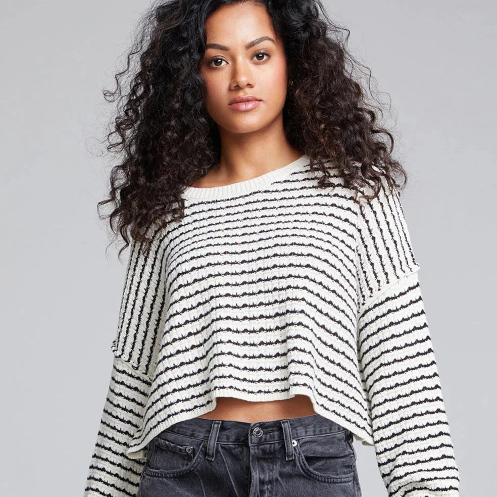 Cotton top cropped sweater