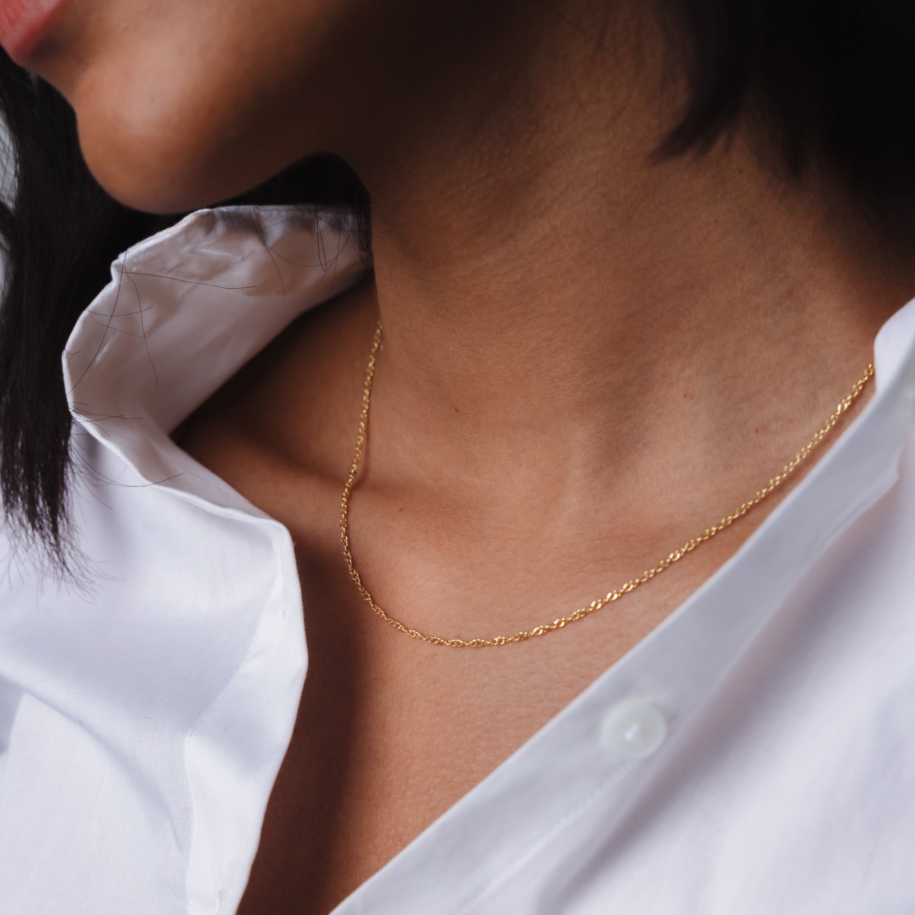 14K Gold Twisted Curb Chain