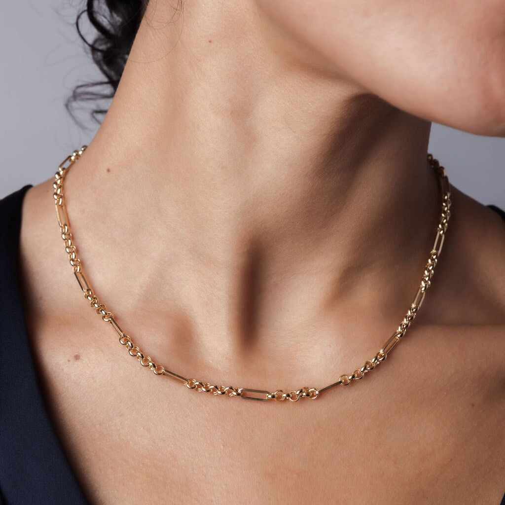 10K Trombone Mixed Link Chain