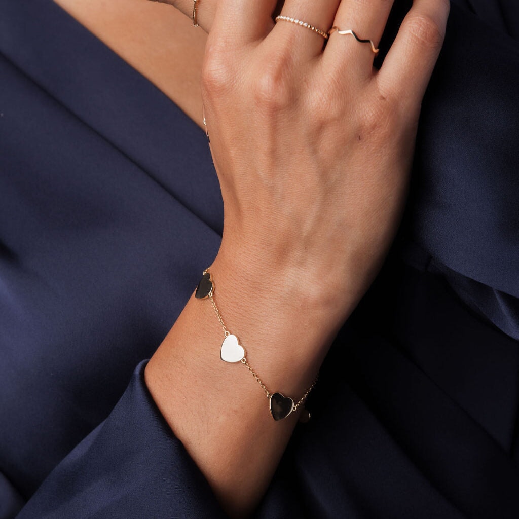 Ava Triple Heart Bracelet