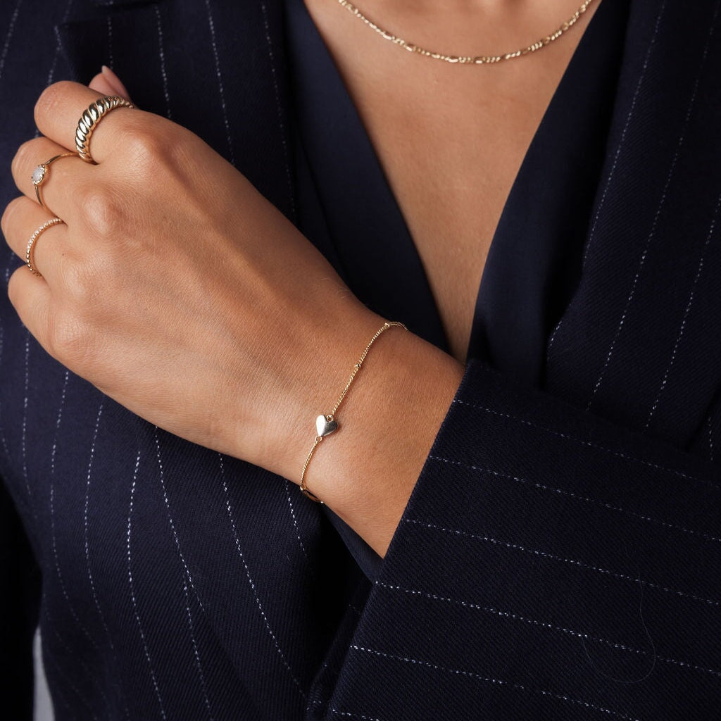 Sideway Mini Heart Bracelet