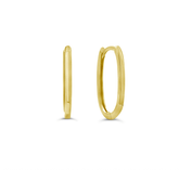 10K Yellow Gold Oval Huggie