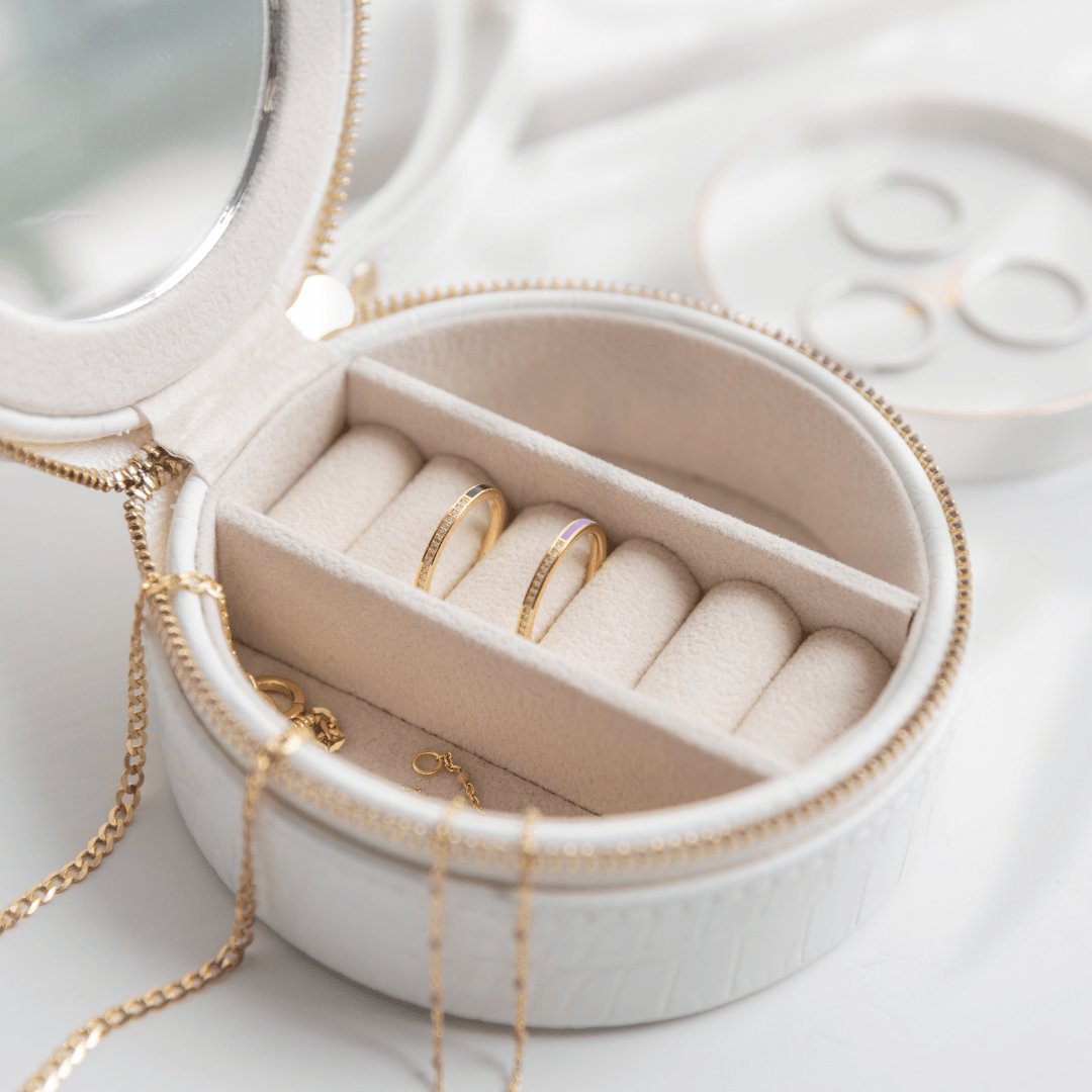 Suetables Round Jewelry Box