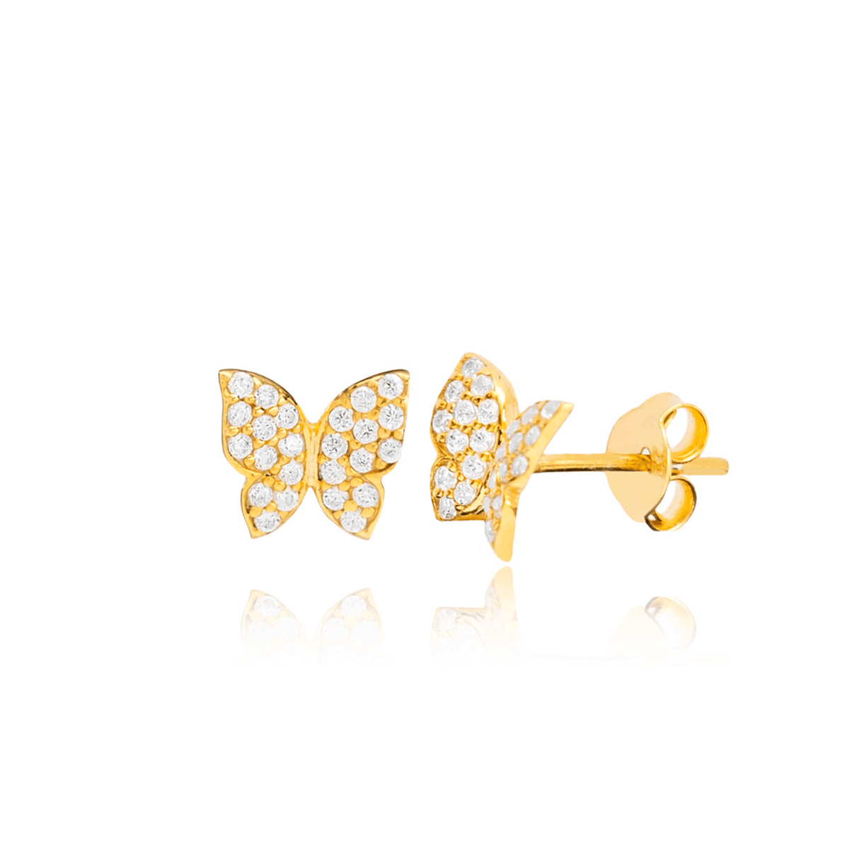 Sparkly Butterfly Stud Earrings