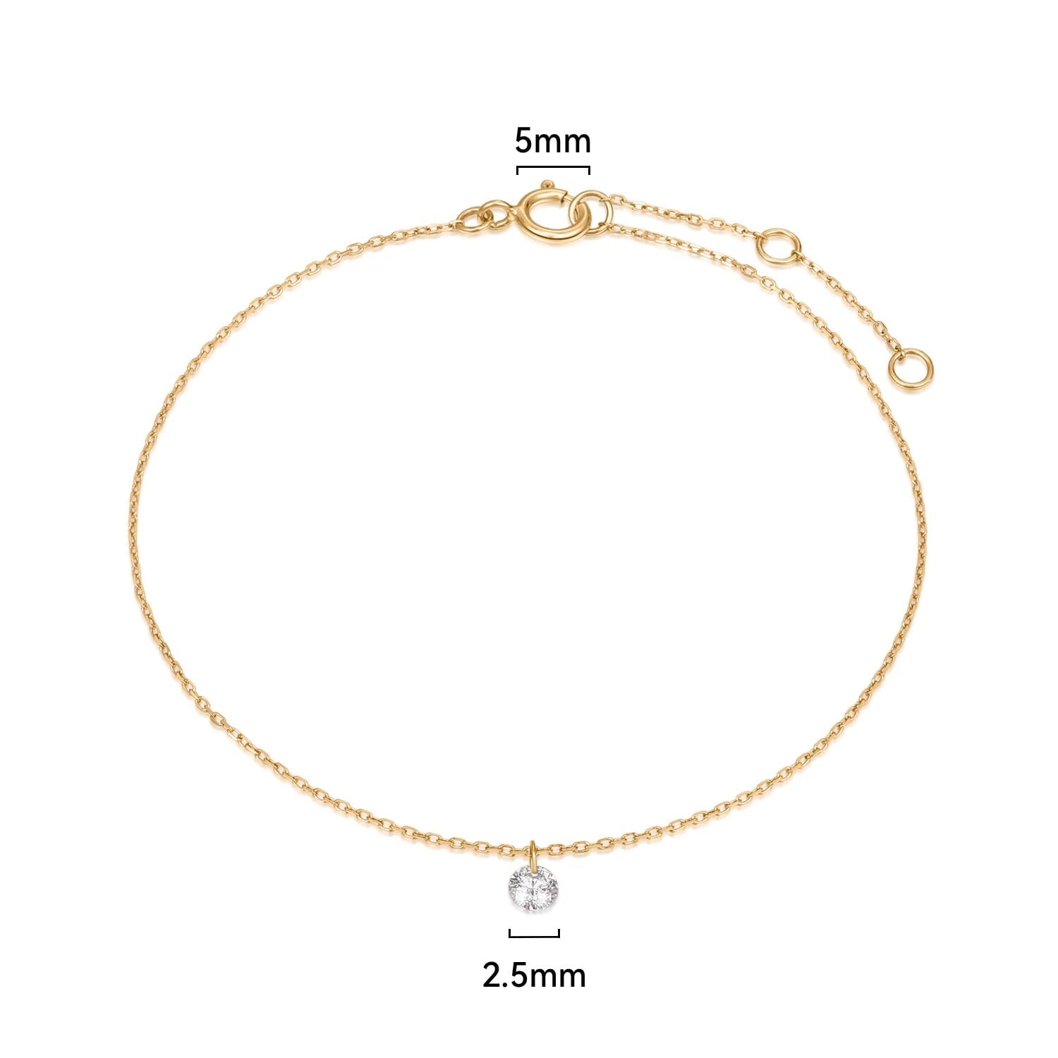 14K Gold Tory Diamond Delicate Bracelet*