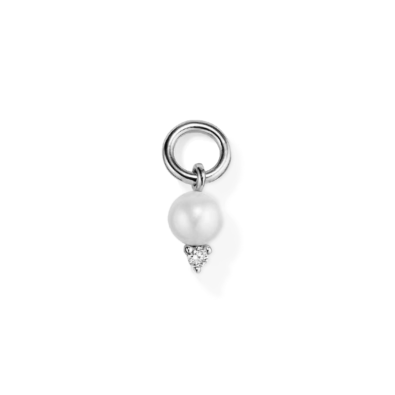 Pearl Diamond Hoop Charm