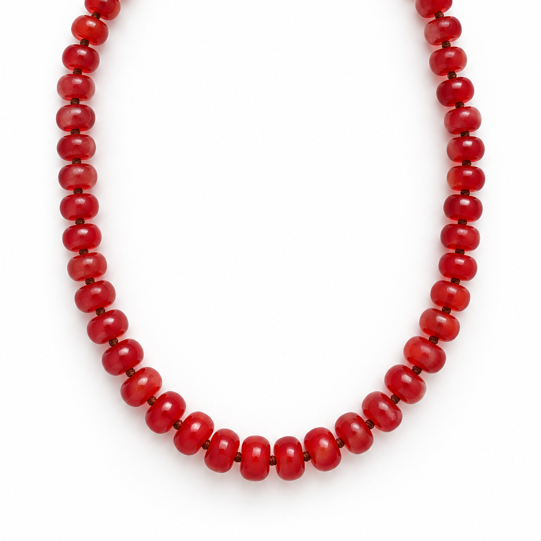 Red Miranda Beaded Necklace