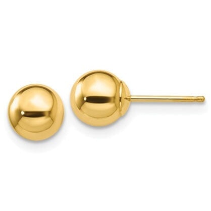 14K Gold 4mm Ball Stud Earrings