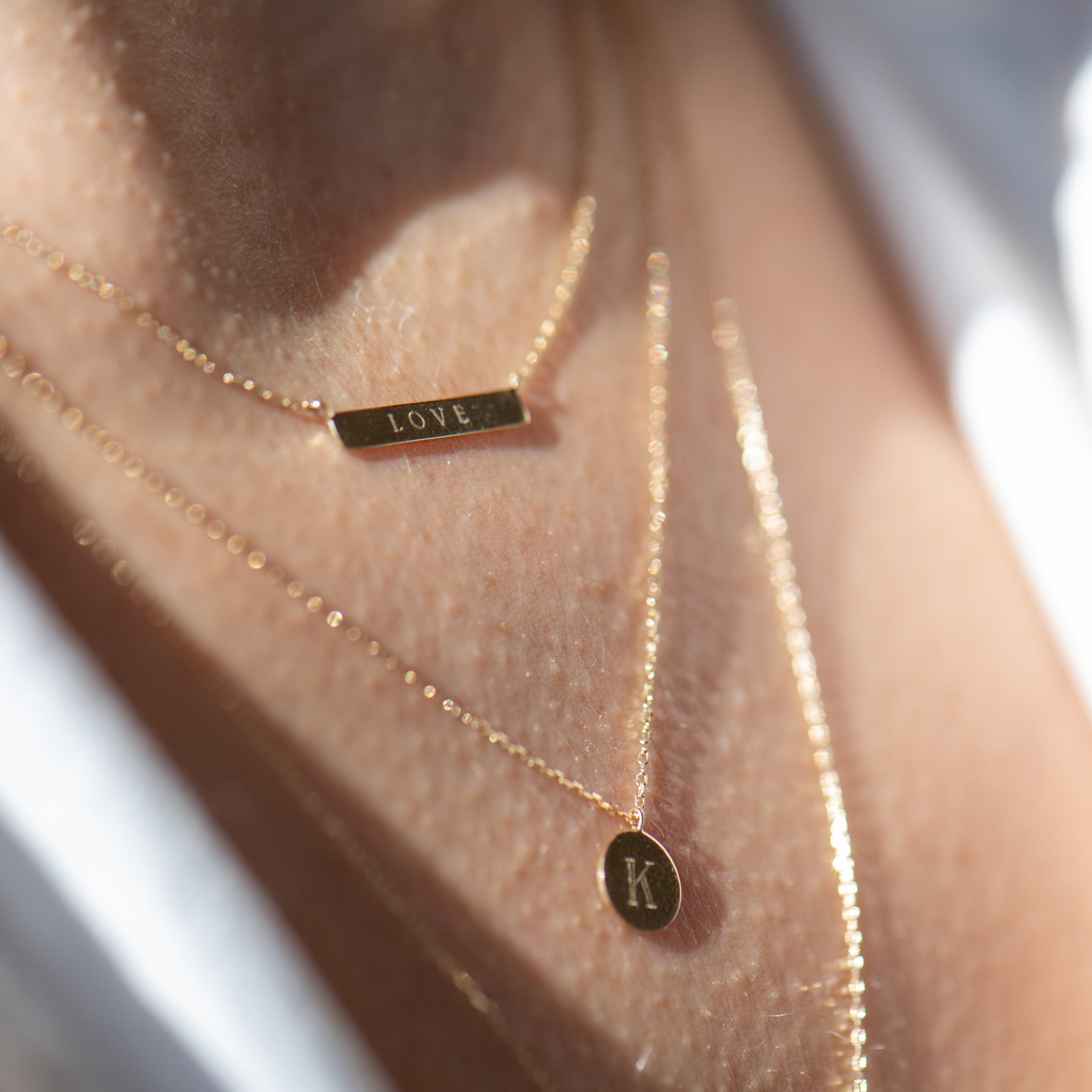 14K Gold Mimi Tiny Bar Necklace
