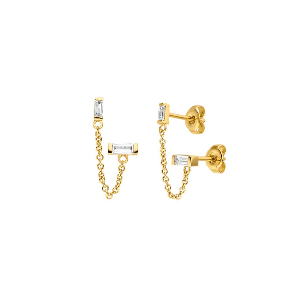 Claudia Chain Linked Stud Earring - Single