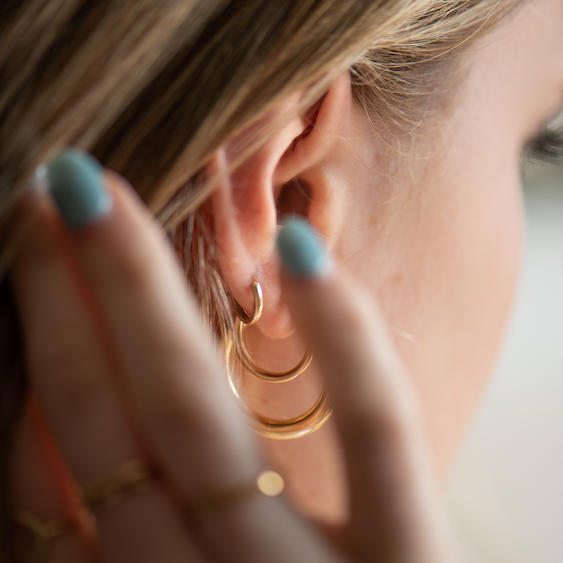 14K Gold Tabitha Cartilage Clicker Huggie