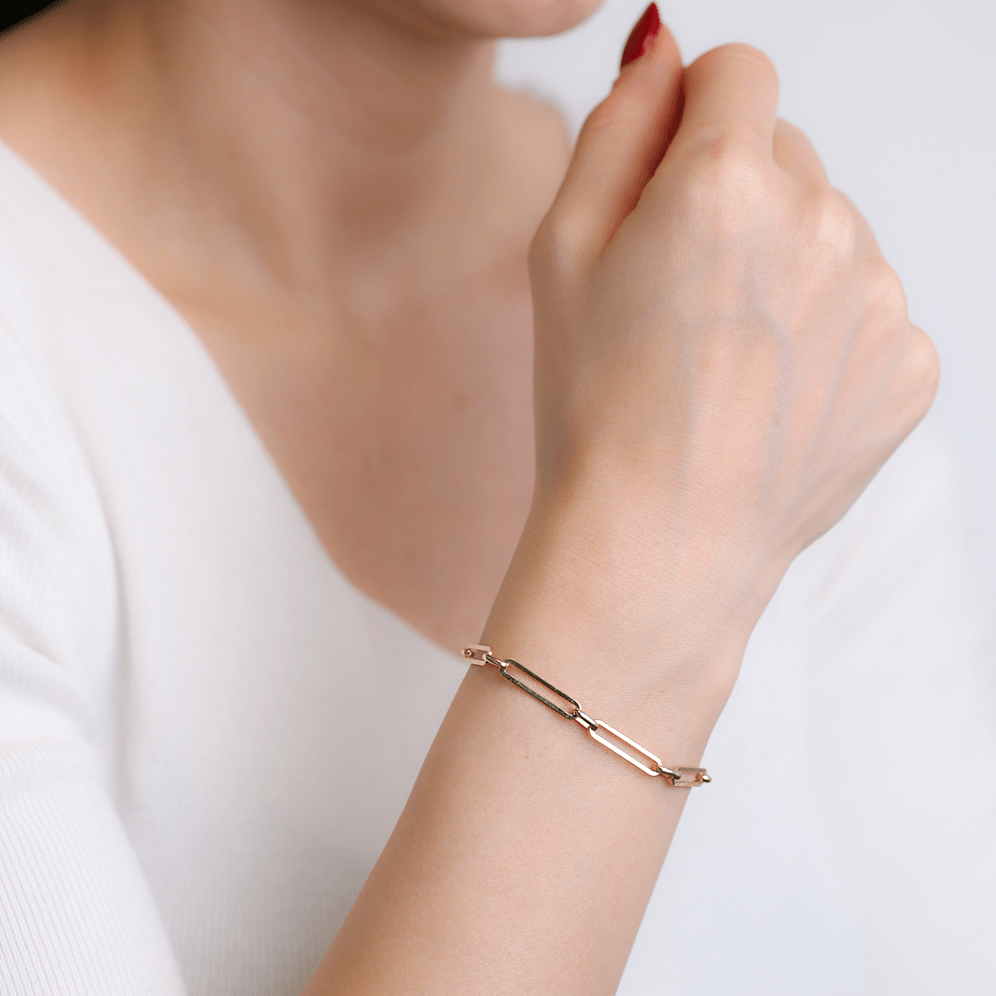 Nicole Large Paperclip Bracelet