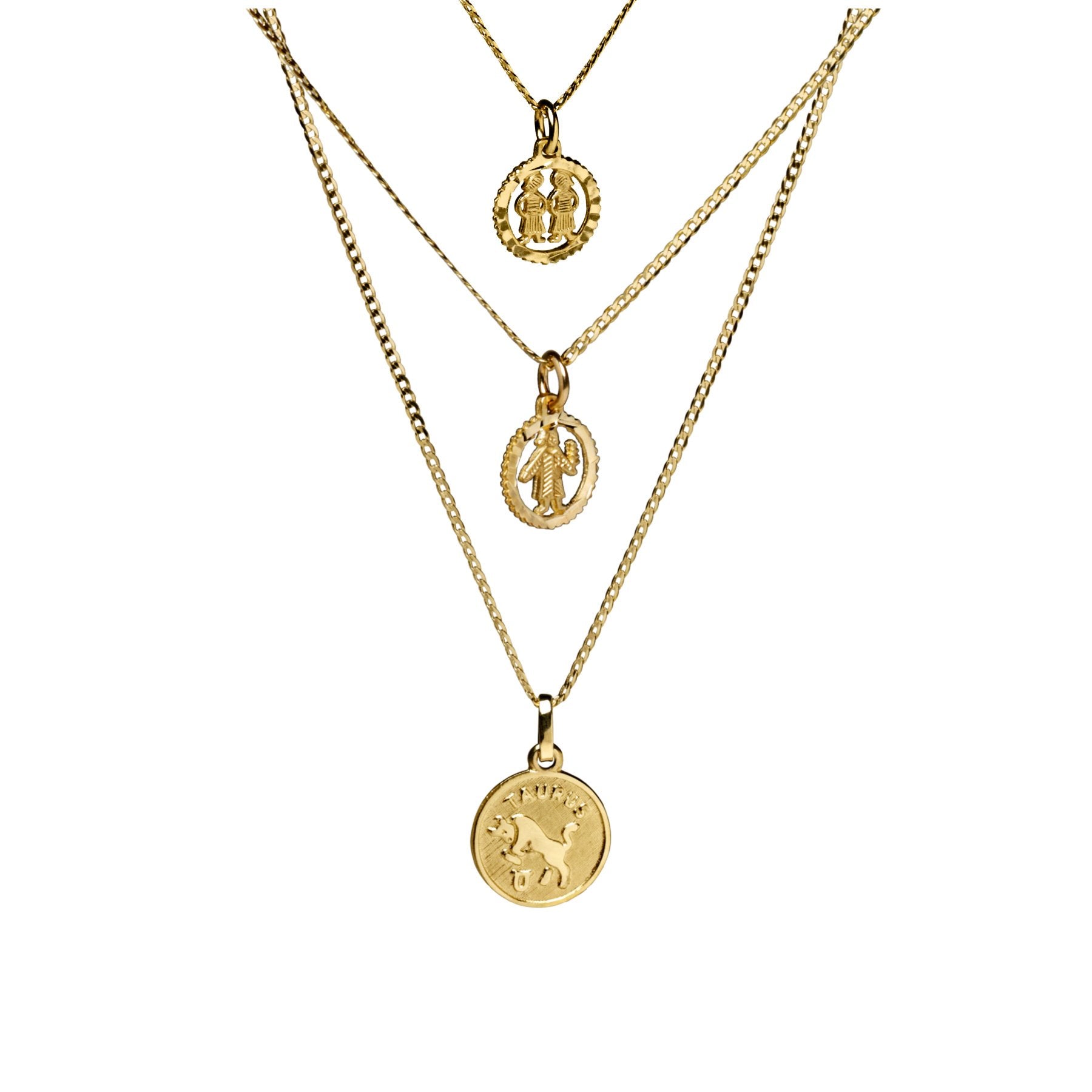 10K Gold Vanessa Coin Zodiac Charm